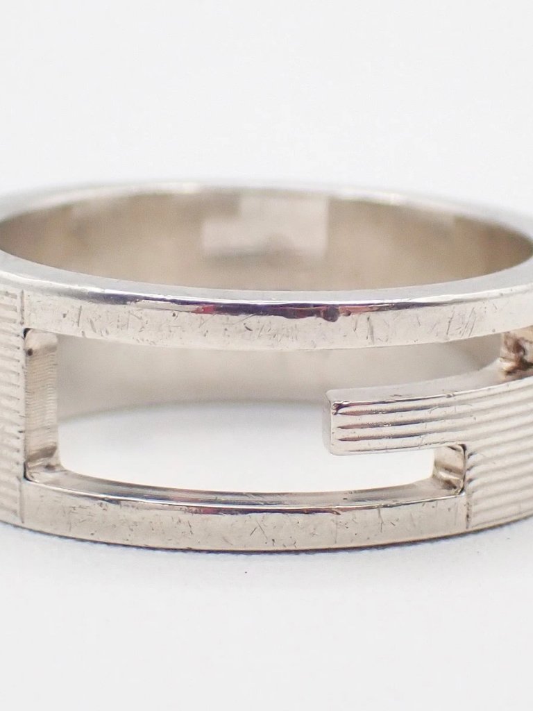 Gucci G Logo Ring Silver 925 Size Jp21 Us9.5 Italy Accessory Italy